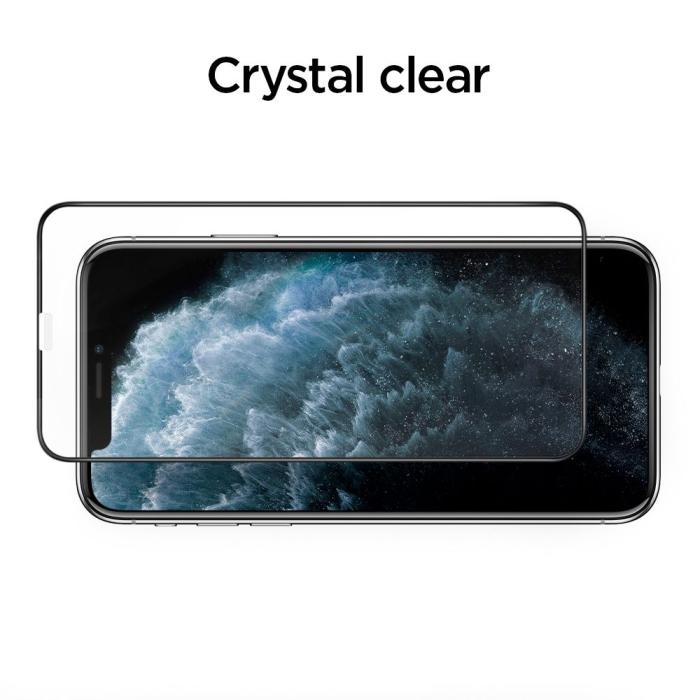Spigen - SPIGEN Härdat Glas Alm Fc iPhone 11 Pro Max Svart