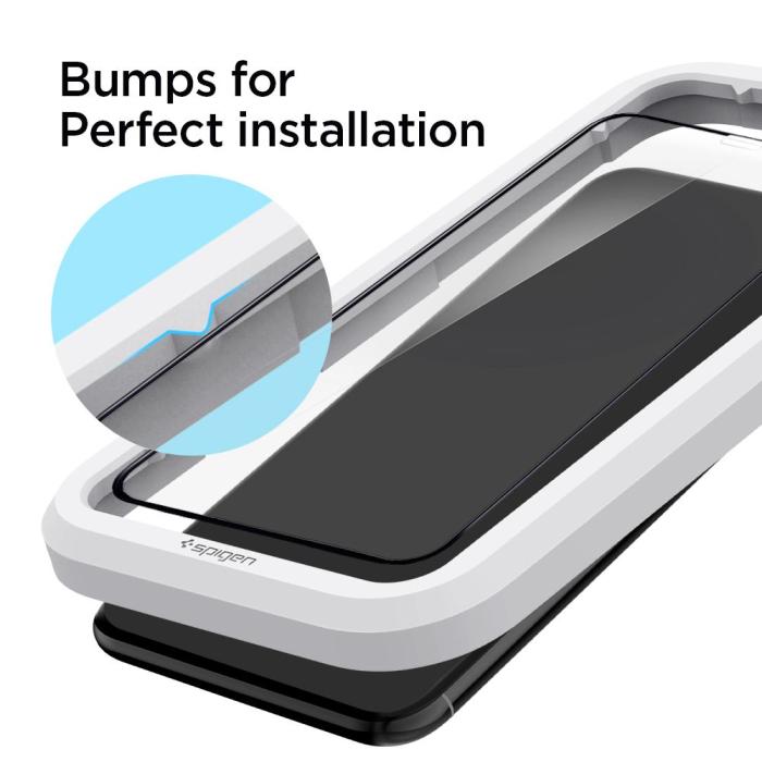 Spigen - SPIGEN Härdat Glas Skärmskydd Alm Fc iPhone 11 Svart