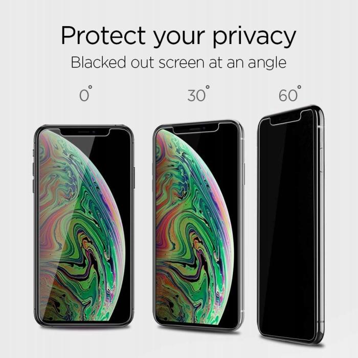 Spigen - SPIGEN Härdat Glas Skärmskydd Alm.Tr iPhone 11 Privacy