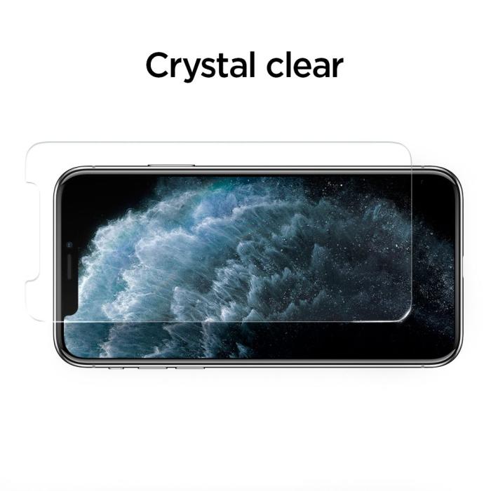Spigen - SPIGEN Härdat Glas Skärmskydd Alm.Tr Slim 2-Pack iPhone 11