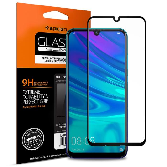 UTGATT5 - Spigen Härdat Glas Fc Huawei P Smart 2019 Svart