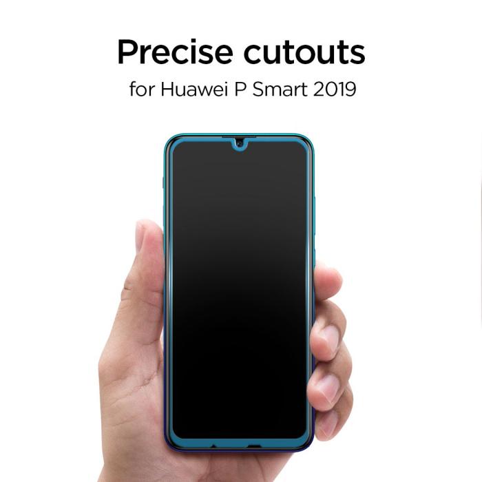 UTGATT5 - Spigen Härdat Glas Fc Huawei P Smart 2019 Svart