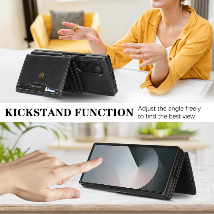 A-One Brand - Galaxy Z Fold 7 Mobilskal MagSafe Detachable Korthållare Kickstand