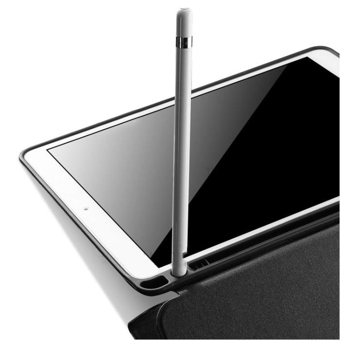 UTGATT1 - Dux Ducis Tri-Fold Läderfodral till iPad 9.7 2018 - Svart