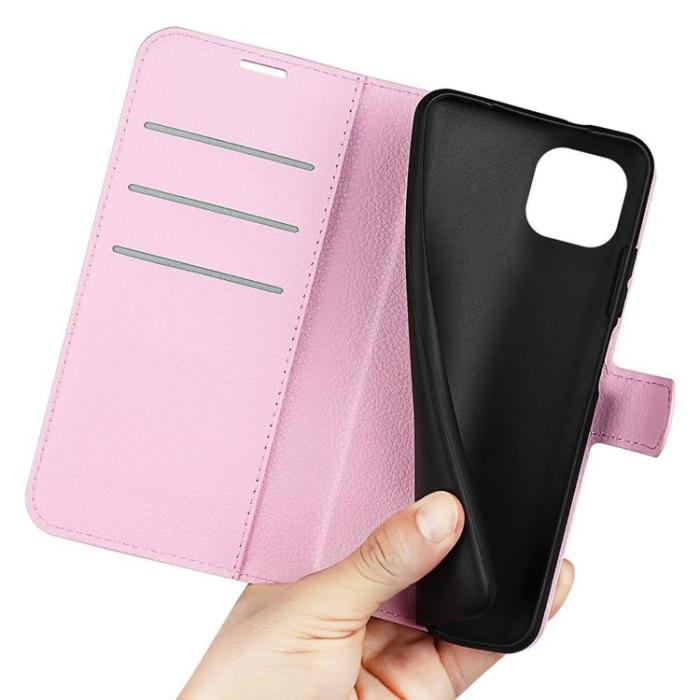 OEM - Litchi Flip iPhone 14 Plus Plånboksfodral - LjusRosa