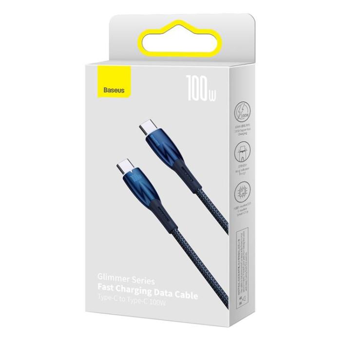 UTGATT1 - Baseus USB-C till USB-C Kabel 100W - Blå