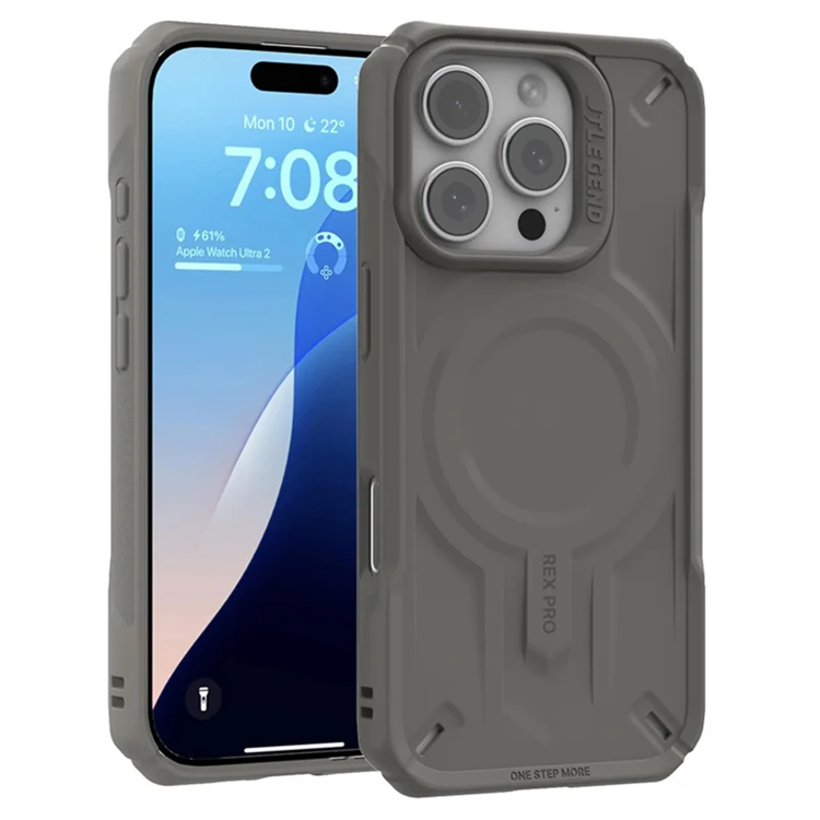 JTLEGEND REX iPhone 16 Pro Mobilskal Magsafe Shockproof - Grå (Grå) | 2353 | AlltMobil