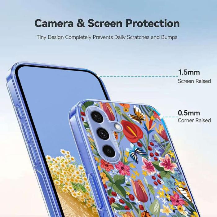OEM - Mobilskal till Samsung Galaxy A37 TPU Blommönster - Liljor