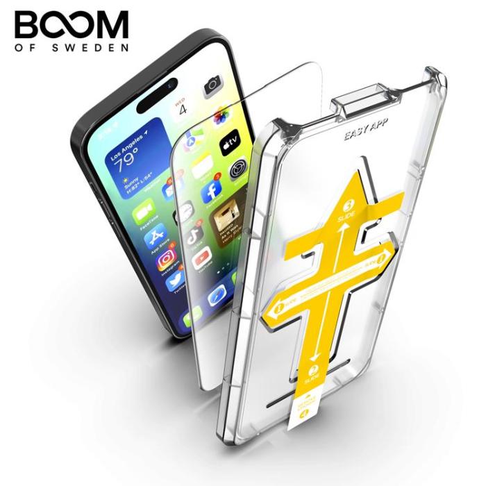 Boom of Sweden - LIVSTIDSGARANTI - BOOM iPhone 14 Pro Max Härdat Glas Skärmskydd - 2 Pack