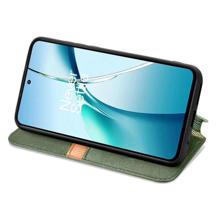 A-One Brand - Xiaomi 15 Ultra Plånboksfodral Rhombus Imprint Läder - Grön