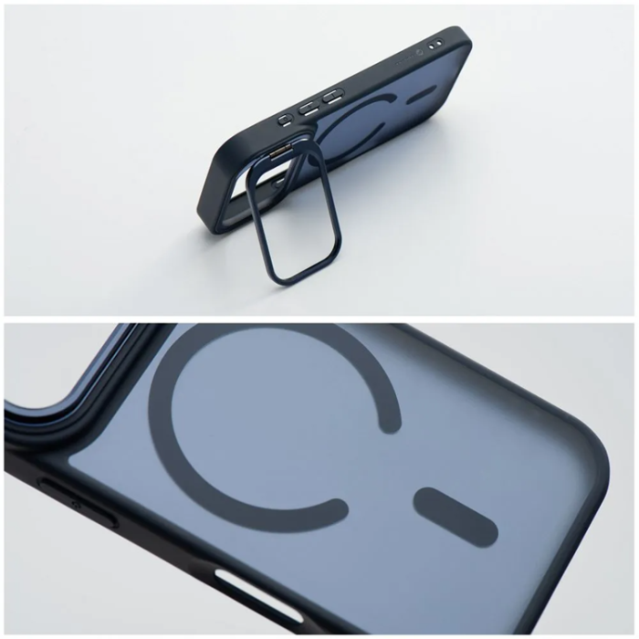 Forcell - Forcell Mobilskal För iPhone 17 Pro Magsafe Shadow Stand - Marinblå