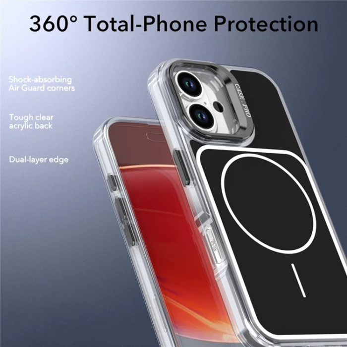 A-One Brand - iPhone 16 Plus Mobilskal MagSafe Lens Kickstand med Handrem