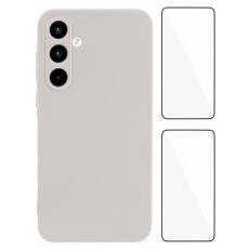 WANLONFENG - WANLONFENG Mobilskal till Samsung Galaxy A55 5G TPU RB3 Serie - Vit