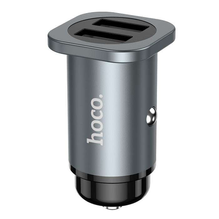 UTGATT1 - HOCO Billaddare 2xUSB Wise Road NZ4,8A 24W Grå