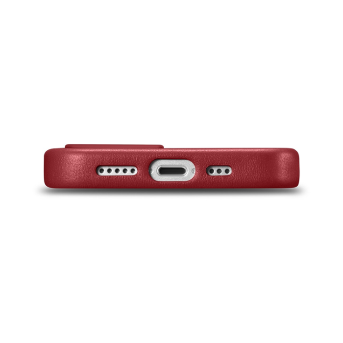 ICARER - iCarer iPhone 14 Skal MagSafe Äkta Läder - Röd