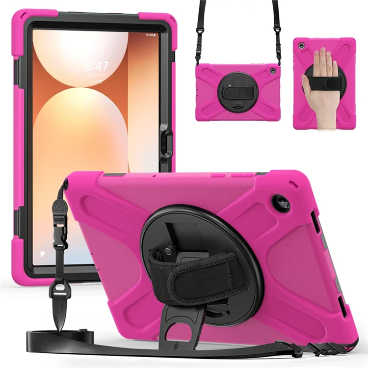 Galaxy Tab A11 Plus Mobilskal Kickstand Silikon Axelrem (Rose) | 2353 | AlltMobil