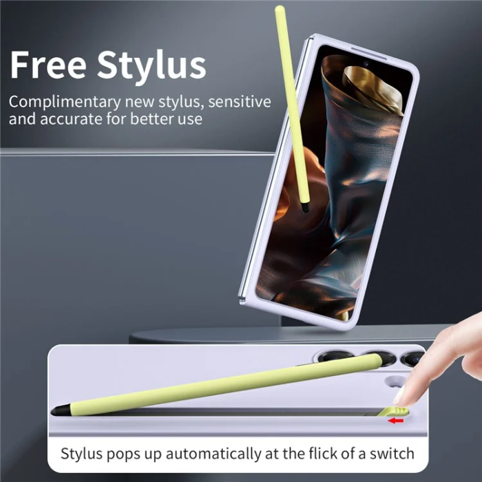 A-One Brand - Galaxy Z Fold7 Mobilskal med Härdad Glas Och Stylus - Lila