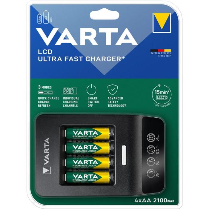 VARTA - Varta LCD Ultra Fast Charger AA/AAA inkl 4xAA