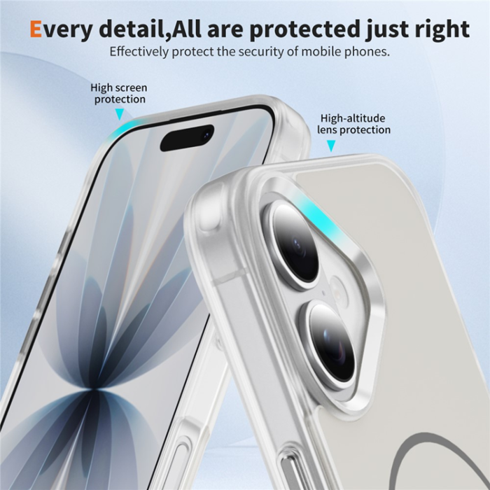 A-One Brand - iPhone 17 Mobilskal MagSafe Skin Touch TPU PC - Vit