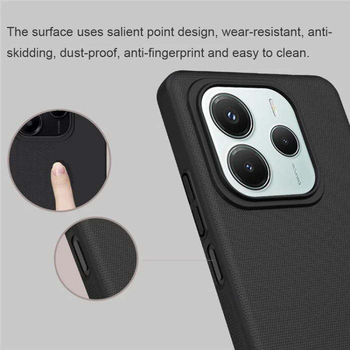Nillkin - Nillkin Xiaomi Redmi Note 14 5G Mobilskal Frosted Shield - Svart