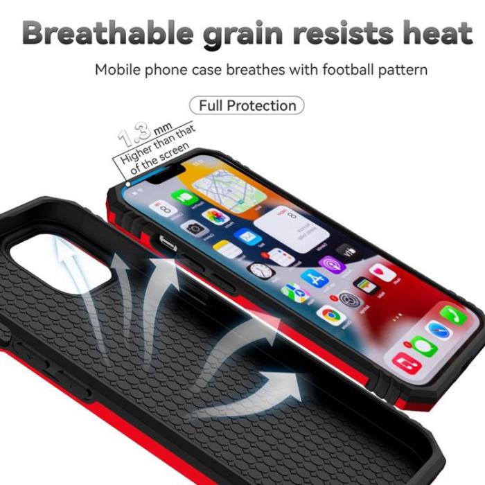 OEM - iPhone 14 Skal Ringhållare Kickstand - Röd