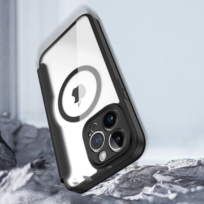 UTGATT - Dux Ducis iPhone 14 Pro Plånboksfodral Magsafe Skin X Pro - Svart