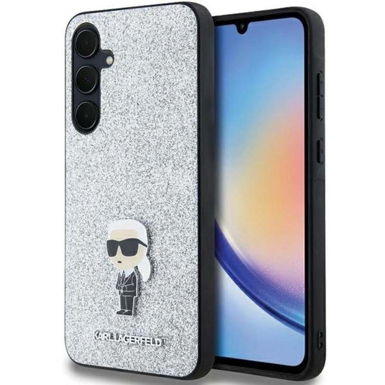 Karl Lagerfeld Galaxy A35 Mobilskal Fixed Glitter Ikonik Logo Metal Pin | 2353 | AlltMobil