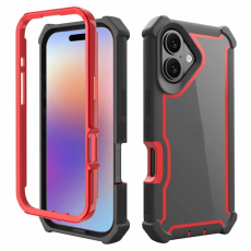 A-One Brand - iPhone 17 Mobilskal TPU + PC Shockproof - Svart/Röd