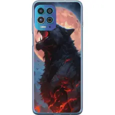 Gustaf - Mobilskal till Motorola Moto G100 med Ylande varg