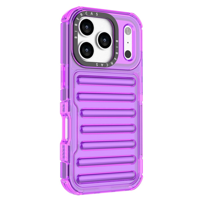A-One Brand - iPhone 17 Pro Max Mobilskal Stripe Design Detachable - Lila