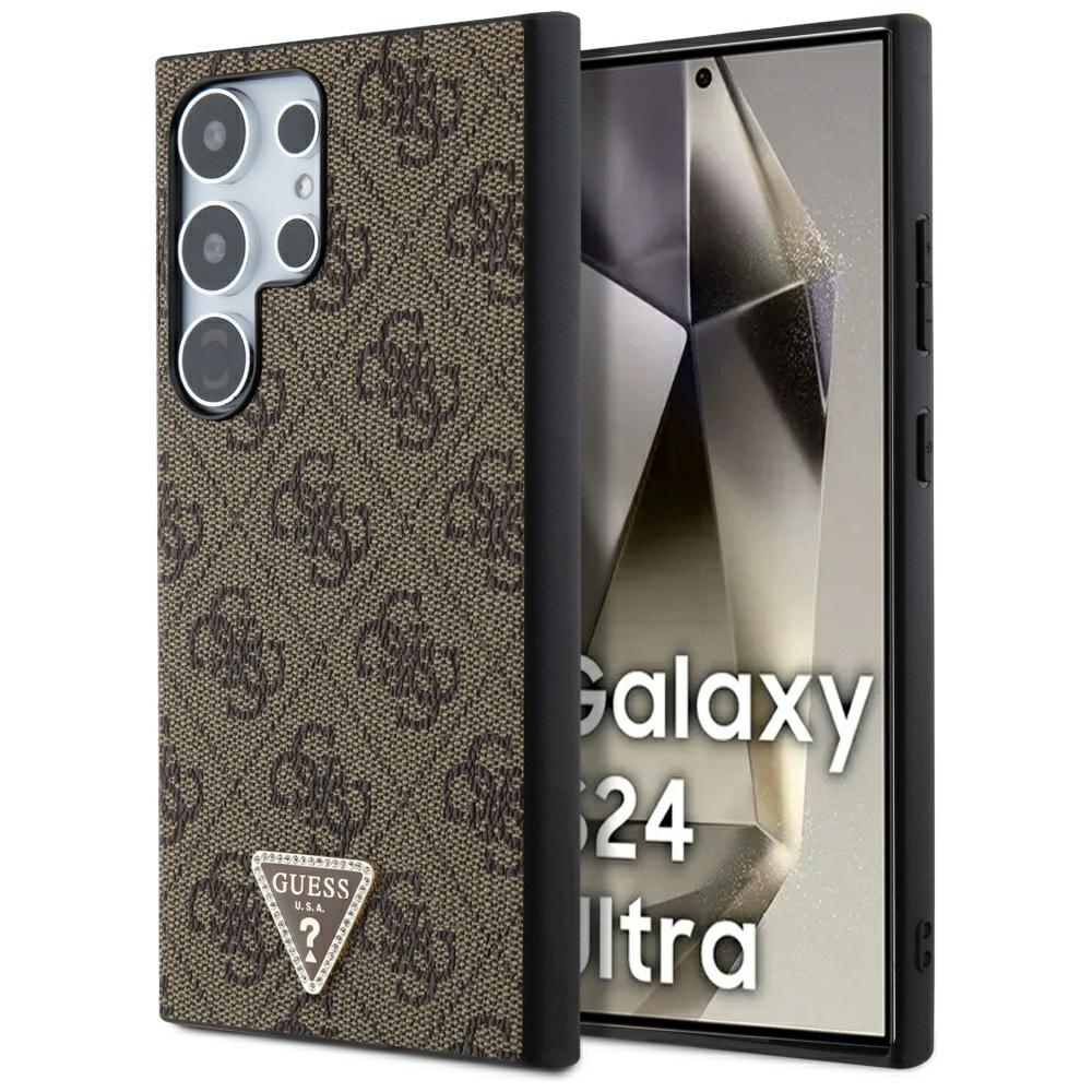 Guess Galaxy S24 Ultra Mobilskal Triangle Strass - Brun | 2353 | AlltMobil