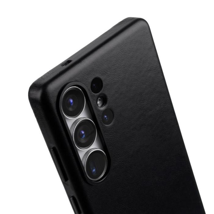 Melkco - MELKCO Mobilskal till Galaxy S25 Ultra Äkta läder PC Svart