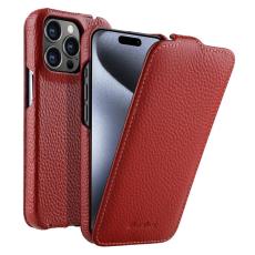 Melkco - MELKCO Mobilskal till iPhone 15 Pro Max &Auml;kta L&auml;der + PC R&ouml;d
