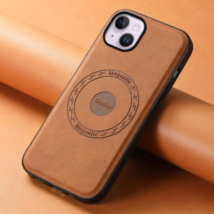 DENIOR - DENIOR A11 iPhone 14 Plus Fodral Retro PU+PC+TPU Brun