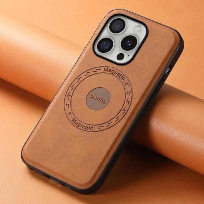 DENIOR - DENIOR A11 iPhone 16 Pro Fodral Vintage KonstLäder Brun