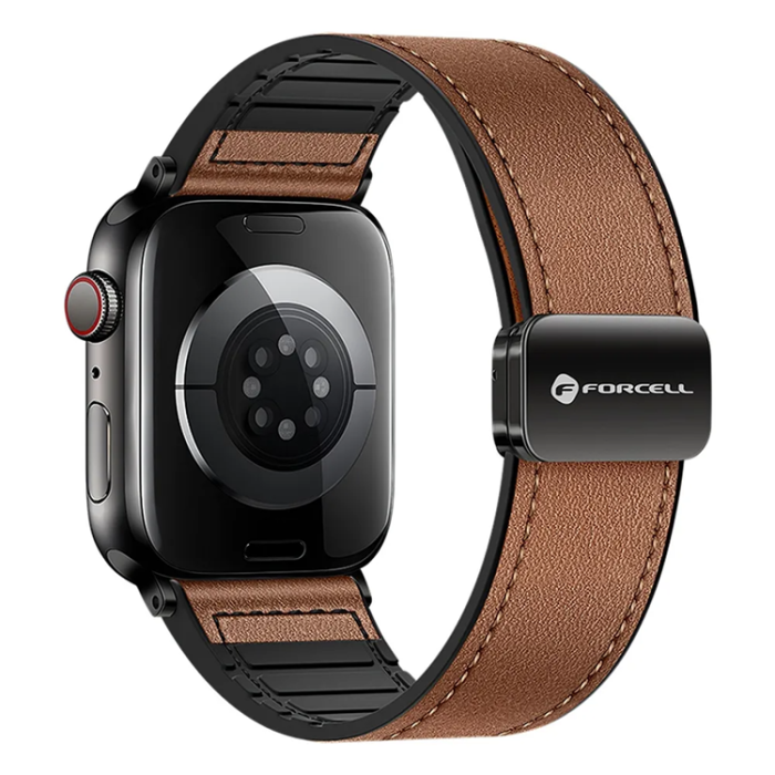 Forcell - Forcell Apple Watch (42/44/45/49) Armband FA21 - Svart