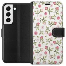 Gustaf - Pl&aring;nboksfodral till Samsung Galaxy S22+ 5G med Blommigt