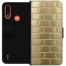iSecrets - Pl&aring;nboksfodral till Motorola Moto E7 Power med Gyllene Murstenar