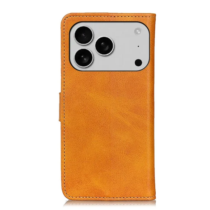 A-One Brand - iPhone 17 Pro Max Plånboksfodral Cowhide Texture - Brun