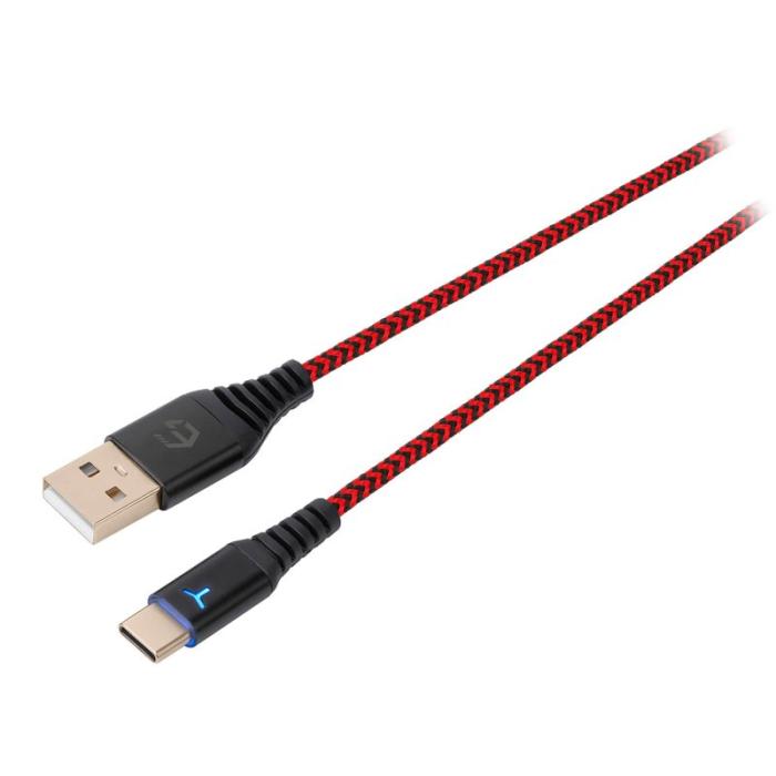 EGOGEAR - EGOGEAR Kabel SCH10 Röd/Svart Typ-C 3m Flätad för NSW
