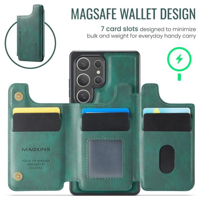 MAGKING - MAGKING Mobilskal för Samsung Galaxy S26 Ultra Magnetiskt PC + TPU - Grön