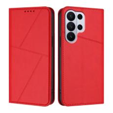 OEM - Pl&aring;nboksfodral f&ouml;r Samsung Galaxy S26 Ultra Magnetiskt Konstl&auml;der - R&ouml;d