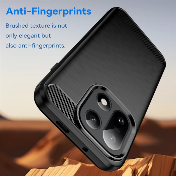 A-One Brand - OnePlus 15 5G Mobilskal Carbon Fiber Texture Brushed - Svart