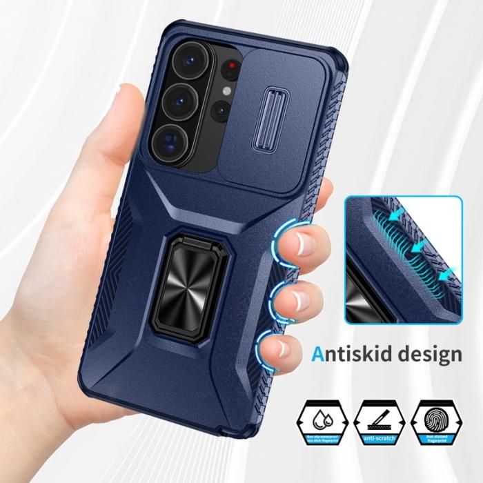 OEM - Mobilskal för Samsung Galaxy S26 Ultra Kickstand TPU + PC - Blå