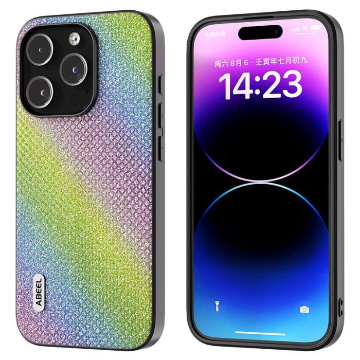 ABEEL - ABEEL Mobilskal till iPhone 14 Pro Max Shockproof PU Läder Flerfärgad