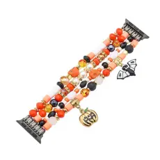 OEM - Apple Watch (49mm/46mm/45mm/44mm/42mm) Armband Halloween Beaded - Fladdermus