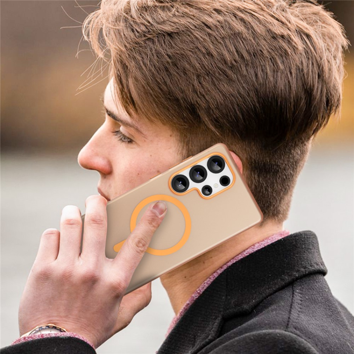 A-One Brand - Galaxy S25 Ultra Mobilskal MagSafe Slim Matte - Orange