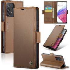Caseme - CASEME Pl&aring;nboksfodral Konstl&auml;der f&ouml;r Samsung Galaxy A53 5G - Brun