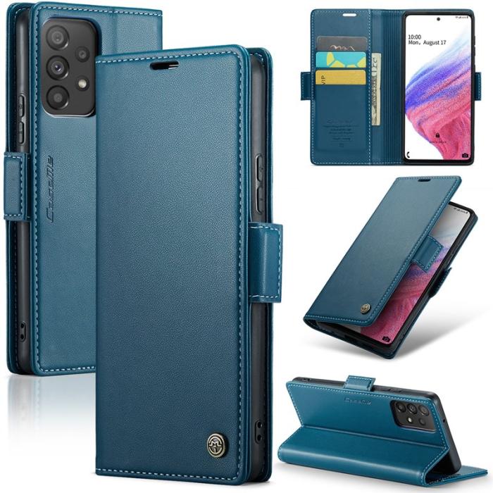 Caseme - CASEME Plånboksfodral Konstläder för Samsung Galaxy A53 5G - Blå