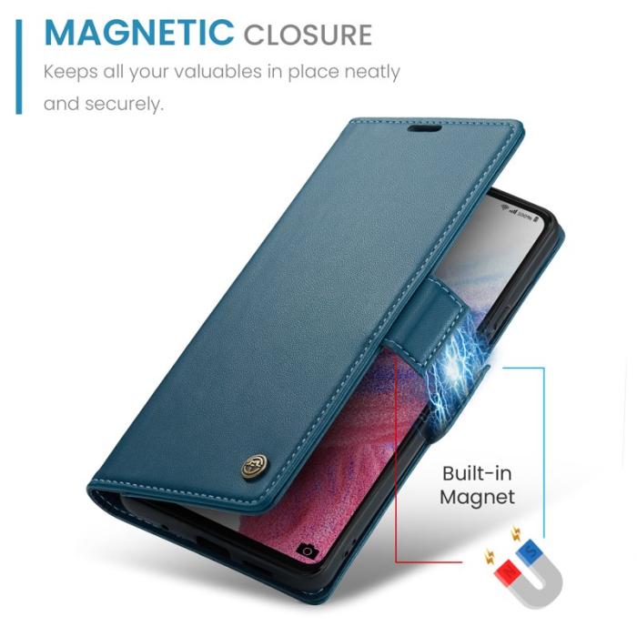 Caseme - CASEME Plånboksfodral Konstläder för Samsung Galaxy A53 5G - Blå